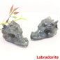 Dragon Head Statue Natural Gemstone Labradorite