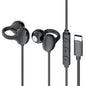 Hellodigi Wired Earphones With Microphone Ear Clip Wired Earbuds 3.5mm/Type-C Plug for PC Laptop iPhone 15 Samsung HIFI Earsets