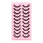 Simple Application Dramatic Russian 3D Mink Strip Lashes 10 Pairs Fake Eyelashes For Makeup Newbies & Vendors