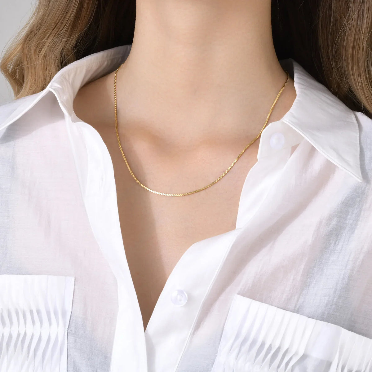 Fashion Jewelry New In Melon Seed Chain Necklace,Gold Color Stainless Steel Full Gloss S Shape Chain Pendant Necklaces