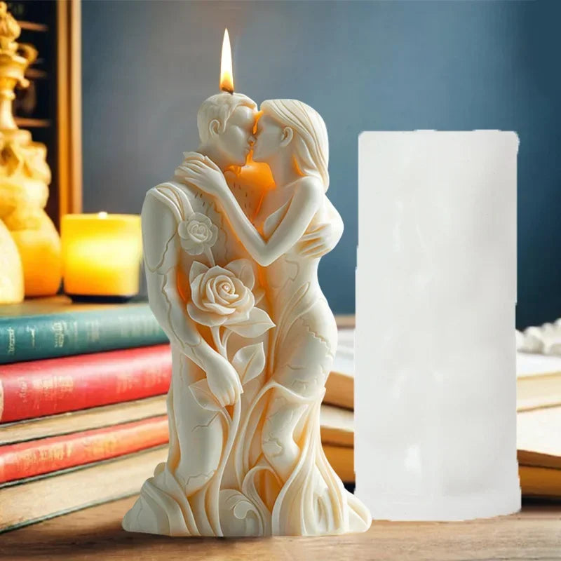 3D Wedding Girl Aromatherapy Candle Silicone Mold DIY Girl Candle Mould Gypsum Clay Epoxy UV Resin Mold Molds Home Decor