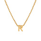 Vnox Chic Tiny A-Z Letters Necklaces for Women Girls, Gold Color Stainless Steel Initial Chokers,Small Pendent Necklaces Jewelry
