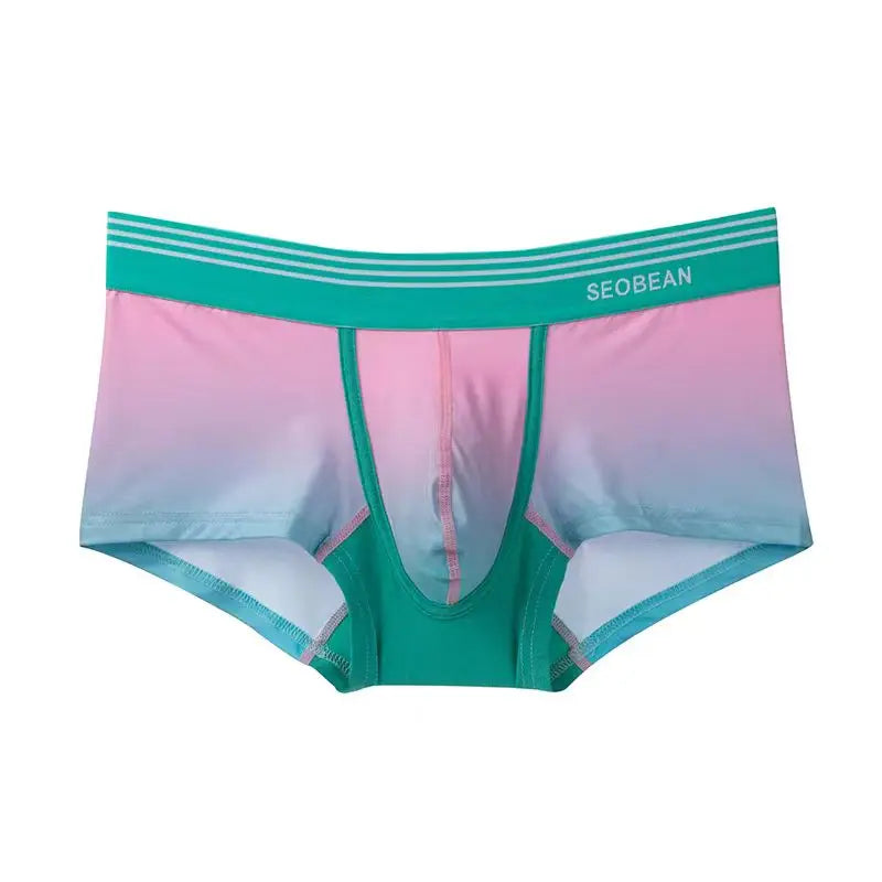 Men's Gradient Boxer Briefs Underwear Soft Breathable Comfortable trunks Men's Underwear