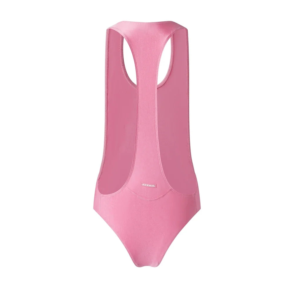 Men Sexy Leotard Underwear Bodysuit Strap Thong Elastic Bondage Jockstrap Harness Halter Neck One-Piece Costume  gay underwear