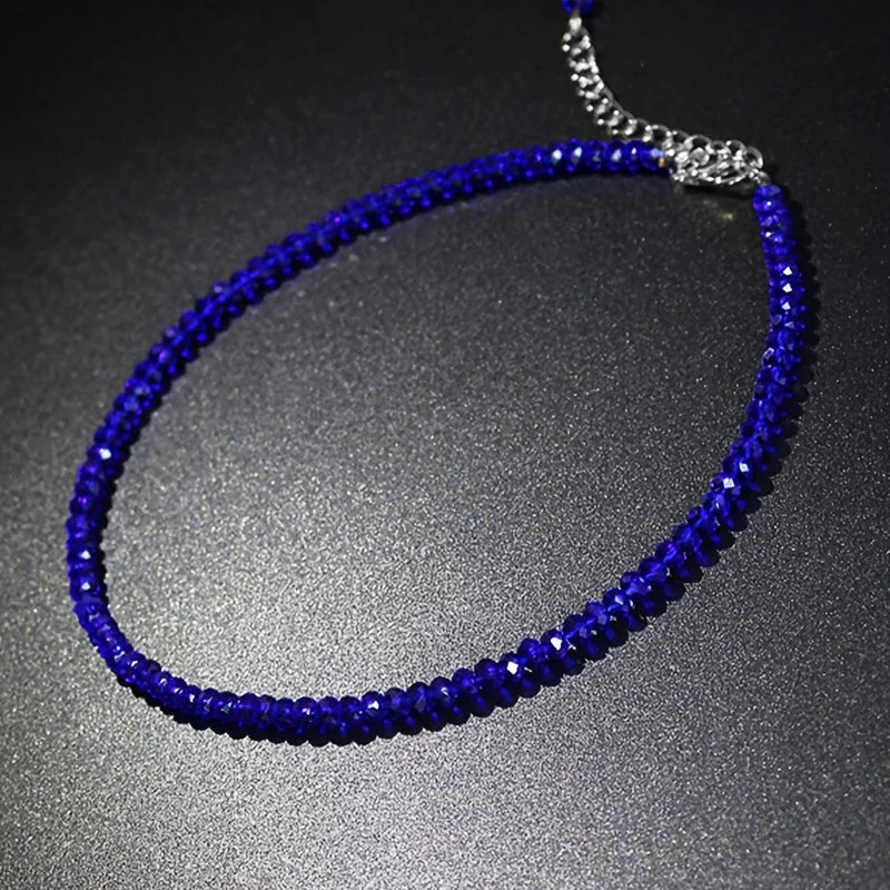 Sparkling Classic Noble Multi-color Artificial Crystal Necklace Neck Jewelry For Birthday Valentine's Day Lovers Gifts