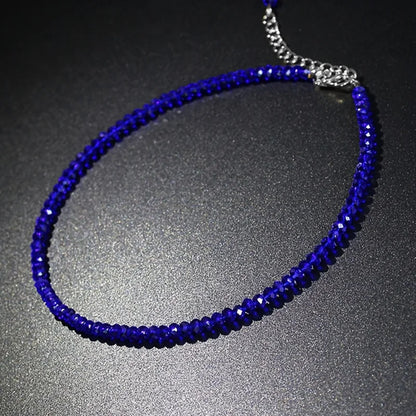 Sparkling Classic Noble Multi-color Artificial Crystal Necklace Neck Jewelry For Birthday Valentine's Day Lovers Gifts