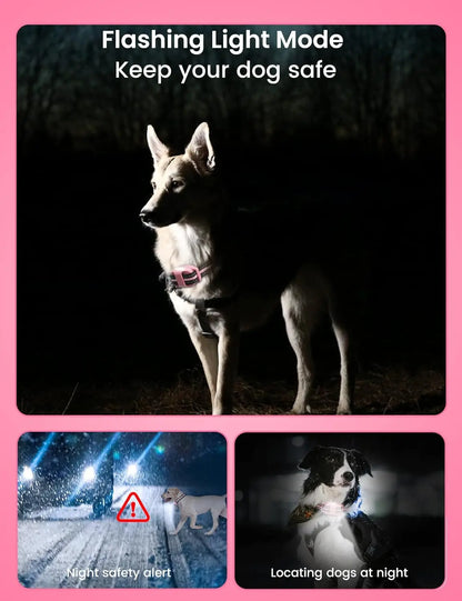 Safe Training Dog Collar No Shock, 3300ft Remote Control with Vibration Beep & Flashlight, Waterproof Pet Behavior For All Dogs