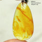 Natural Amber Pendant From Baltic Flower Yellow Amber Water Drop Women Men Jewelry Reiki Stone Women Men AAAAAAA