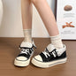 New High Help Canvas Shoes Dots Women's Casual Shoes Woman Vulcanize Sneakers Comfortable Sport Walking Platform Flats Shoes 015