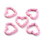 5pcs Multicolor Metal Heart Ring Spring Clasp Carabiner Keychain Clips Hook Dog Chain Diy Jewelry Buckle Connector Supplies