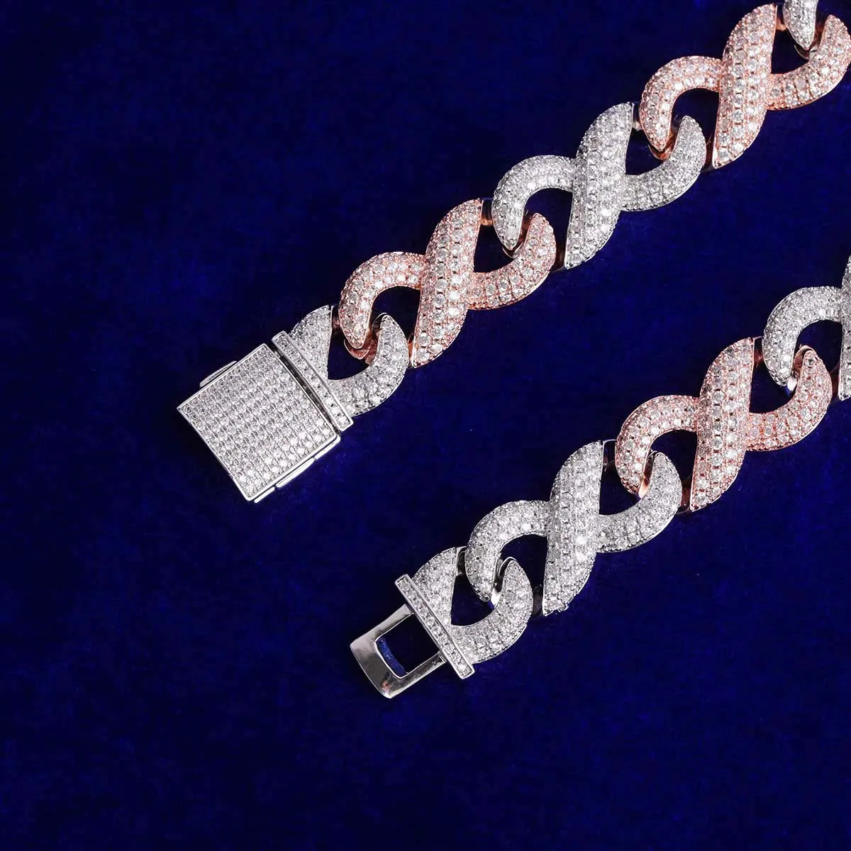 Bubble Letter Number 8 Cuban Link Chain for Men