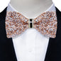 Sparkle Rhinestone Bow Ties for Men Pre-Tied Diamond Sequin Bowtie with Adjustable Length Wedding Party