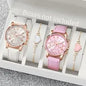 Ladies' Fashion Quartz Watch Set with Roman numerals and heart-shaped pendant bracelet,12pcs - Alloy case,