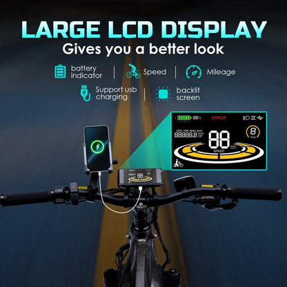 High-Quality eBike with 52V 750W Motor - 17AH Long Range