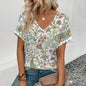 Women's Plus Size T-Shirt Summer V-Neck T Shirt For Women Daily Fashion Short Sleeve Casual T-Shirt 3d Print Female Clothes