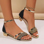 New Fashion Women's Sandals Gold and Silver Low Heel Casual Shoes