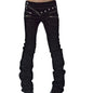 American Retro Dark Punk Style Women Jeans New Street Harajuku High Street Splicing Zipper Floor Pants