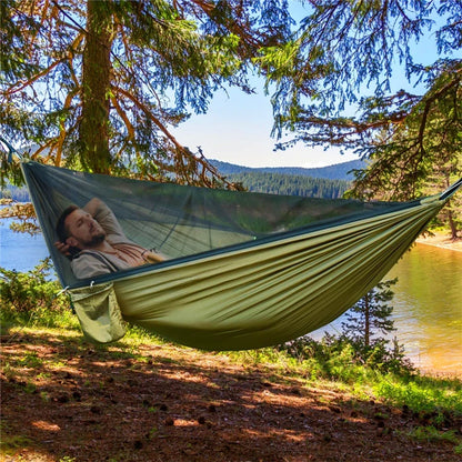 Camping Hammock with Mosquito Net, Portable Outdoor Hammock with