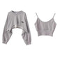Women Batwing Sleeve Korean Two-Piece Top Set