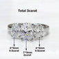 3/6cttw Real Moissanite Engagement Ring with Certificate 3-Stone Oval