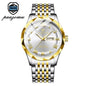 PAAZOMU Top Original Men Watch Waterproof Luminous Date Rectangle Man Wristwatch Mesh Stainless Steel Men's Quartz Watches Male