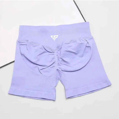 Seamless Silicone Printed Yoga Shorts