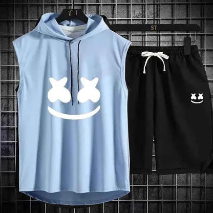 Summer Men's Casual Hooded Tracksuit Set