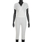 Stylish Lady Cross V Neck Ruched Short Sleeve Two Piece Set High Waist Capri Pants 2026 Women Solid Bodycon Casual Tracksuit