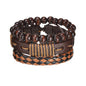 MeMolissa New Fashion Braided Wrap Leather Bracelets for Men High Quality Vintage Charm Wood Beads Ethnic Tribal Wristbands