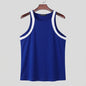 Men’s Patchwork Knit Tank Top Streetwear