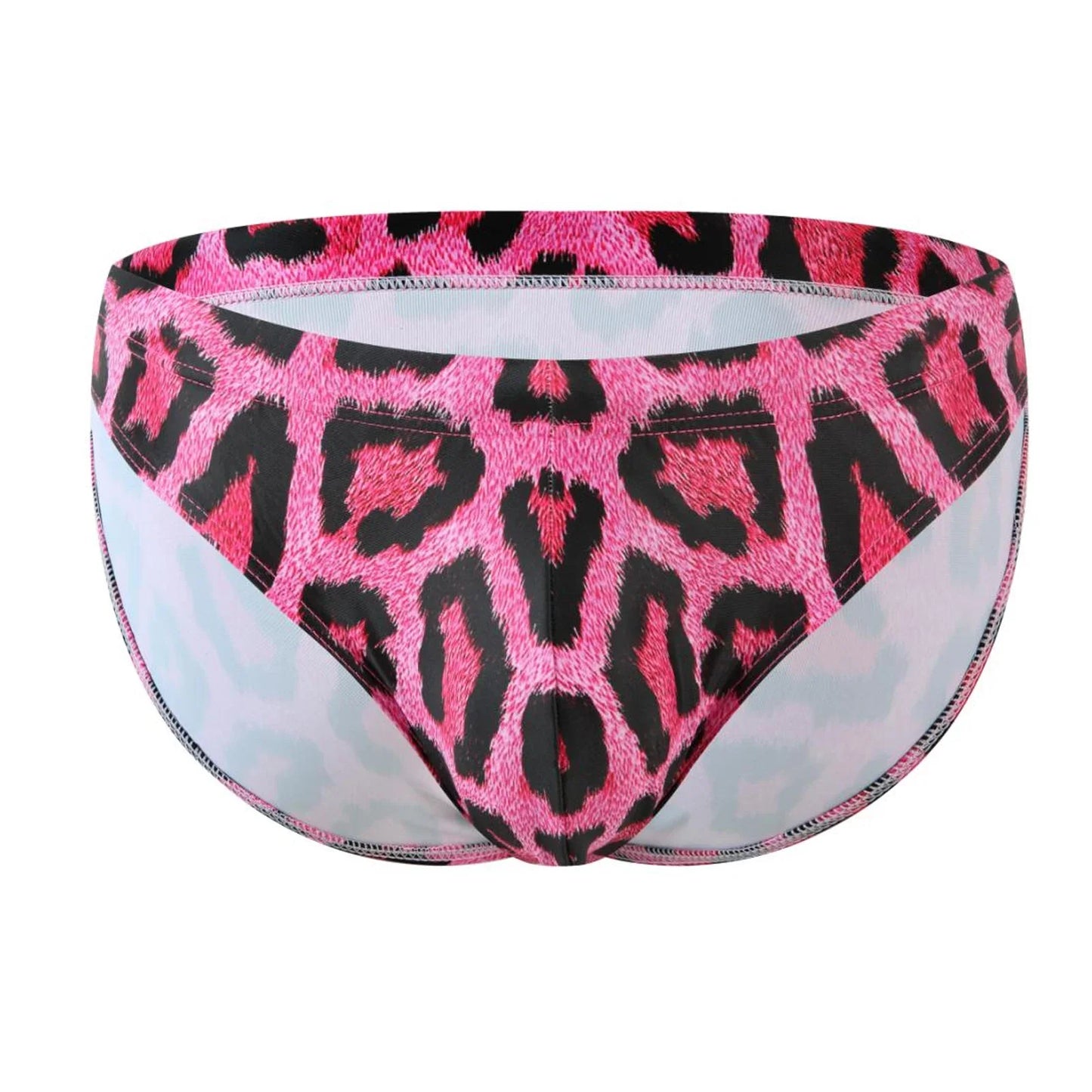 Swimsuit Men Swim Briefs Sexy Swimwear Bikini Leopard Beachwear Pool Party Sunbathing Low Rise Underwear Slips hombre Elastic
