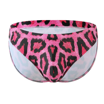 Swimsuit Men Swim Briefs Sexy Swimwear Bikini Leopard Beachwear Pool Party Sunbathing Low Rise Underwear Slips hombre Elastic