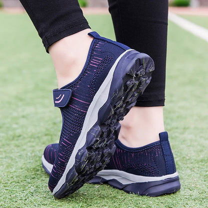 Summer Fashion Women Flat Platform Shoes Woman Breathable Mesh Casual