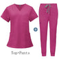 Unisex V-Neck Scrub Set with Jogger Pants