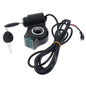 E-Bike Thumb Throttle With Key Lock And Battery Level Display 24V-72V Electric Scooter Grip 7/8 Inch Handlebar Twist Accelerator