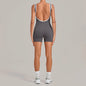 Women's Sleeveless Backless Gym Romper