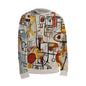 Graffiti Men's Street 3D Printed Pullover Sweatshirt Holiday Vacation Going out Sweatshirts Yellow Purple Crew Neck Print Hoodie
