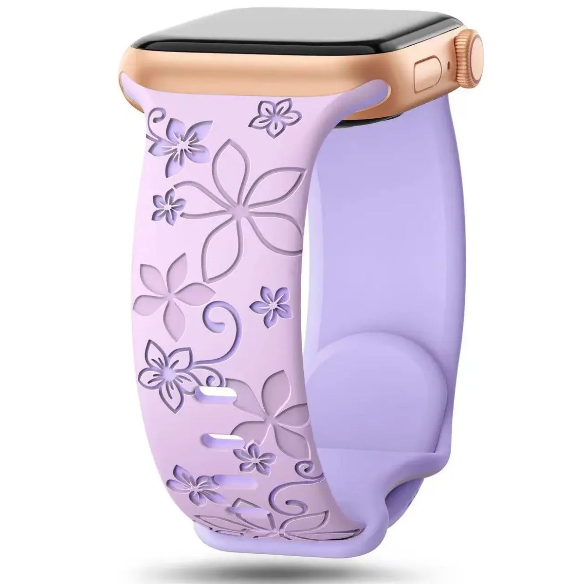 Apple Watch Two-Tone Floral Silicone Band