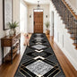 VIKAMA Black Gold Marble Vein Runner Rug Non Slip Washable Long Floor Mat for Hallway Entryway Modern Luxury Home Decor