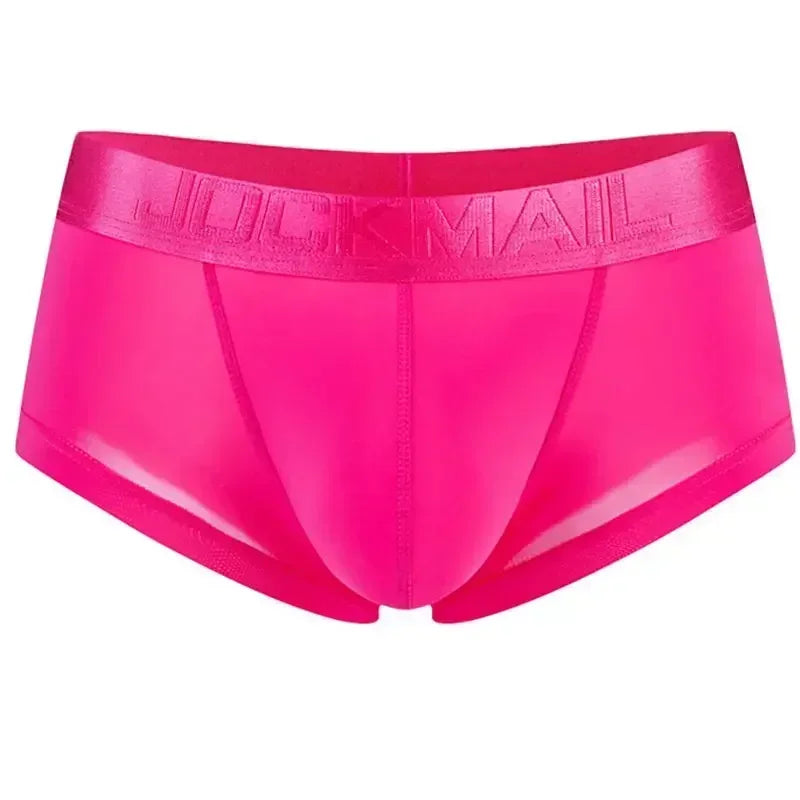 Sexy Underwear Men Boxer Panty Shorts Ice Silk Original  Panties Breather Boxer Briefs Ultra-thin Transparent Fun Gay Underwear