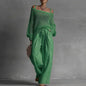 Off Shoulder Hollow Knit Womens 2 Piece Set Long Sleeve High Waist Wide Leg Pants Outfit Casual Loose Summer Beach Vacation Suit