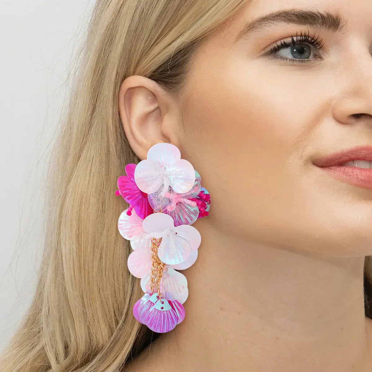 Statement Earrings Earrings - Colorful Shell - Women's Statement Jewelry