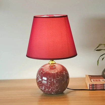Nordic Pink Ceramic Bedside Table Lamp – Modern Cute LED Desk Lamp for Bedroom, Kids Room & Home Décor