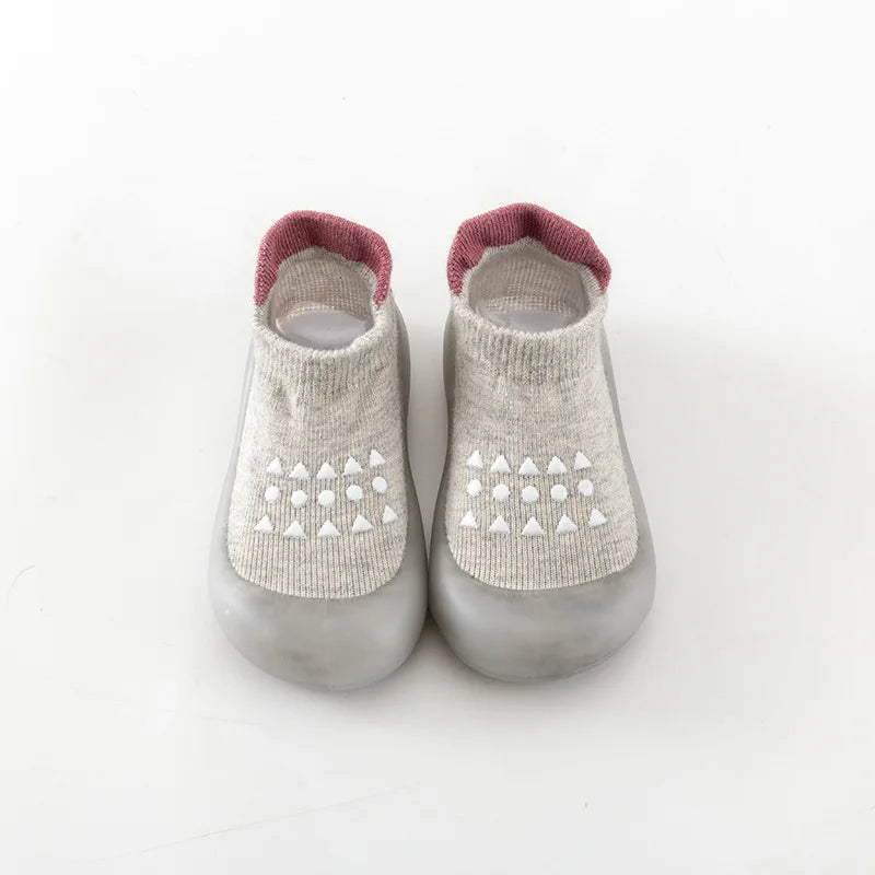 Baby Floor Shoes Blue and Pink Baby Indoor and Outdoor Walking Socks
