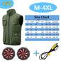 Summer Cooling 2-4 Fan Holes Fan Workwear, Unisex Short Sleeve, Outdoor Sun Protection & Cooling Vest with Built-in Fans