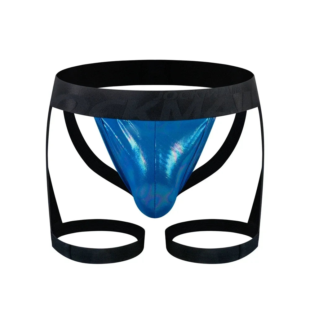 Men PU Faux Leather Jockstrap Harness Men Bondage Fetish Hombre Stage Nighclubwear Sexual Gay Underwear Pouch Strap Lingerie