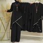 Women Eid Musulman Ensemble Muslim Sets Solid Blouses Wide Leg Pants Ramadan Morocco Two Pieces Dubai Kaftan Loose Modest