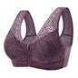 Breathable Lace Front-Zip Sports Bra S-6XL
