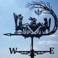Metal Weathervane,Witch Iron Weather Vane,Sea Rover Wind Direction Indicator,Garden Decoration,Outdoor Roof Decoration,Gardening