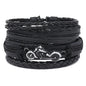 Modyle Multi-layer Gothic Leather Bracelet Set Punk Viantage Wings Charms Handwoven Bracelets for Men Jewelry Gifts